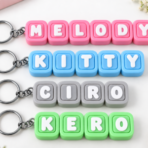 Personalized Name Keychain – Custom Letter Clicker 4-5 letters